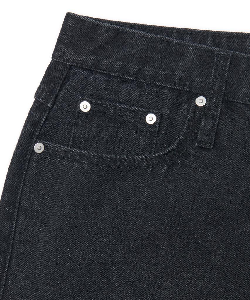 Nomaenyueol Straight Wide Denim Pants - Black