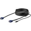 Câble KVM USB VGA - STARTECH - RKCONSUV15 - 4,6 m - Résolution 1920 x 1200 - Connecteur unique