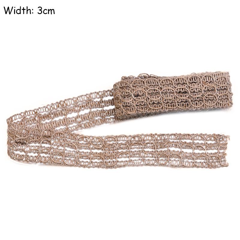 2M/Lot Natural Jute Burlap Ribbon Diy Gift Warrping Hemp Vintage Ribbon Festival Festival Decoration Party Crafts