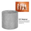 9m 24 Rows Electroplating Plastic Artificial Rhinestone Ribbon Mesh Wedding Clothing