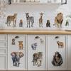DIY Safari Animal Wall Stickers for Kids Room Decor Tiger Elephant Zebra Tropical Rainforest Savanna Nursery Decals Christmas Gifts