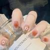 24 шт. Маникюр DIY Press on Nails Ballerina Long French French Red Edge Fake Nails