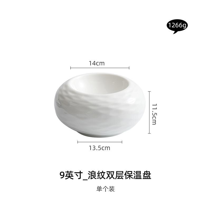 Household Ceramic Insulation Plate Restaurant Molecular Cuisine Cooking Dishes Creative Dim Sum Dessert Plate Kitchen Tableware