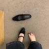 Satin Bag Head Half Slippers Female 2025 Summer New French Temperament Evening Fairy Wind Heightening Mary Jane Single Shoes