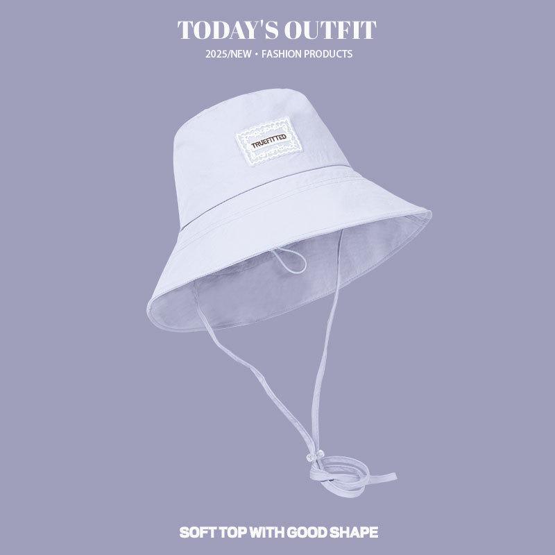 New Outdoor Casual Versatile Fisherman Hat for Women In Summer Sun Protection Sun Hat Big Head Circumference Showing Face Small Basin Hat Trendy