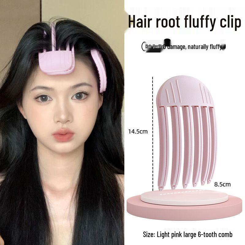 Korean Style Wind-Sculpted Updo Hair Clip for Women 2025: Fluffy Comb Pad for Forehead Bangs & High Skull Top