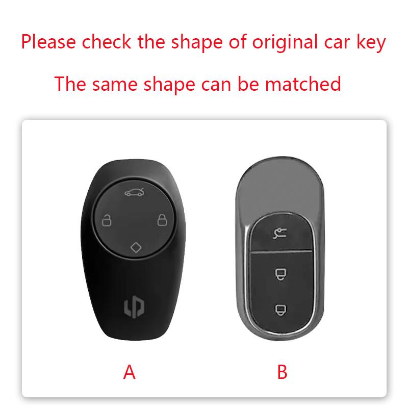 Zinc Alloy+Leather Car Remote Key Set, Suitable For Leapmotor C16 C11 C10 C01 B10 T03 S01 Car Keychain Key Set Chain Accessories