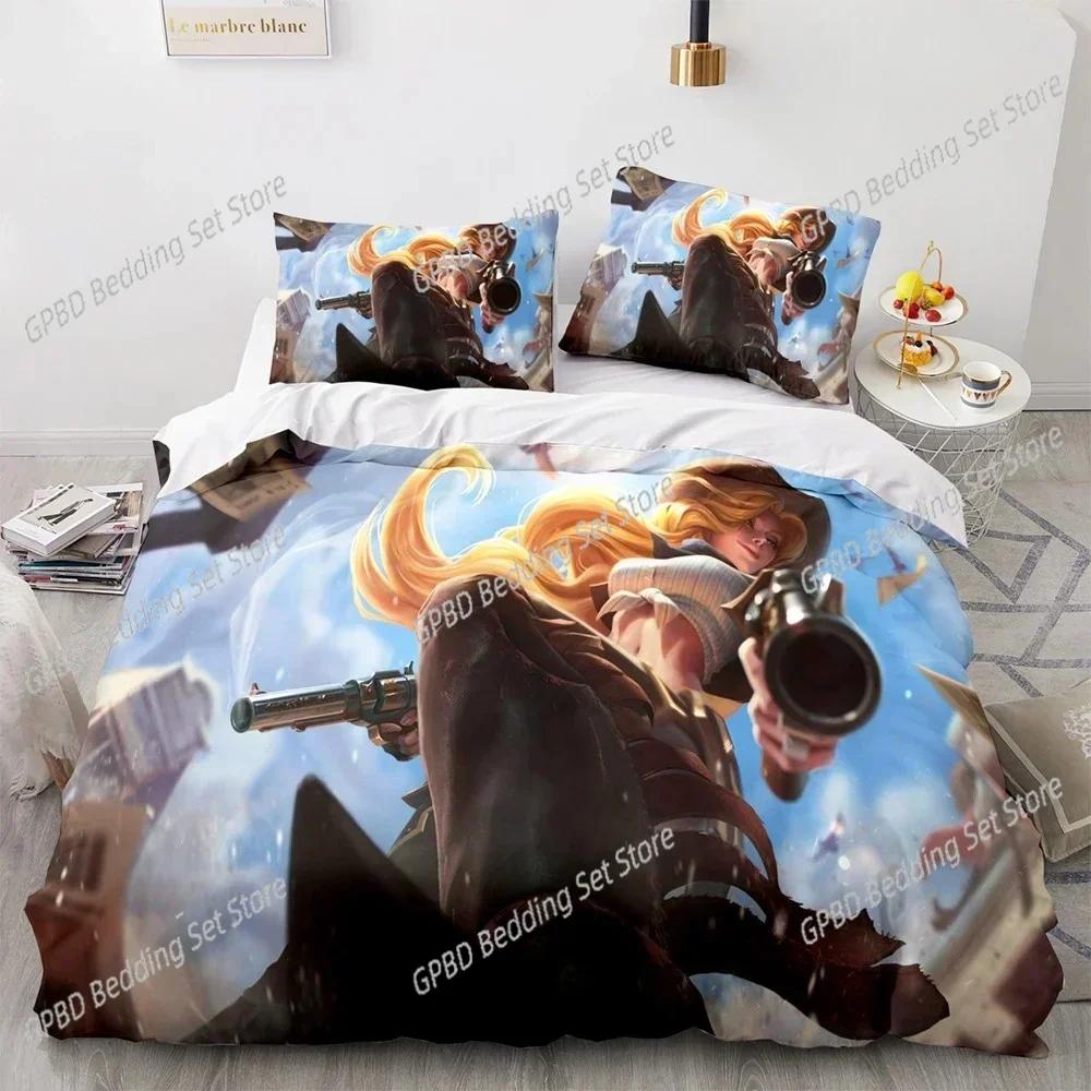 Luxury New 3D Print League of Heroes Bedding Set Single Twin Full Queen King Size Game Anime Bed Set Bedroom Duvet cover Sets