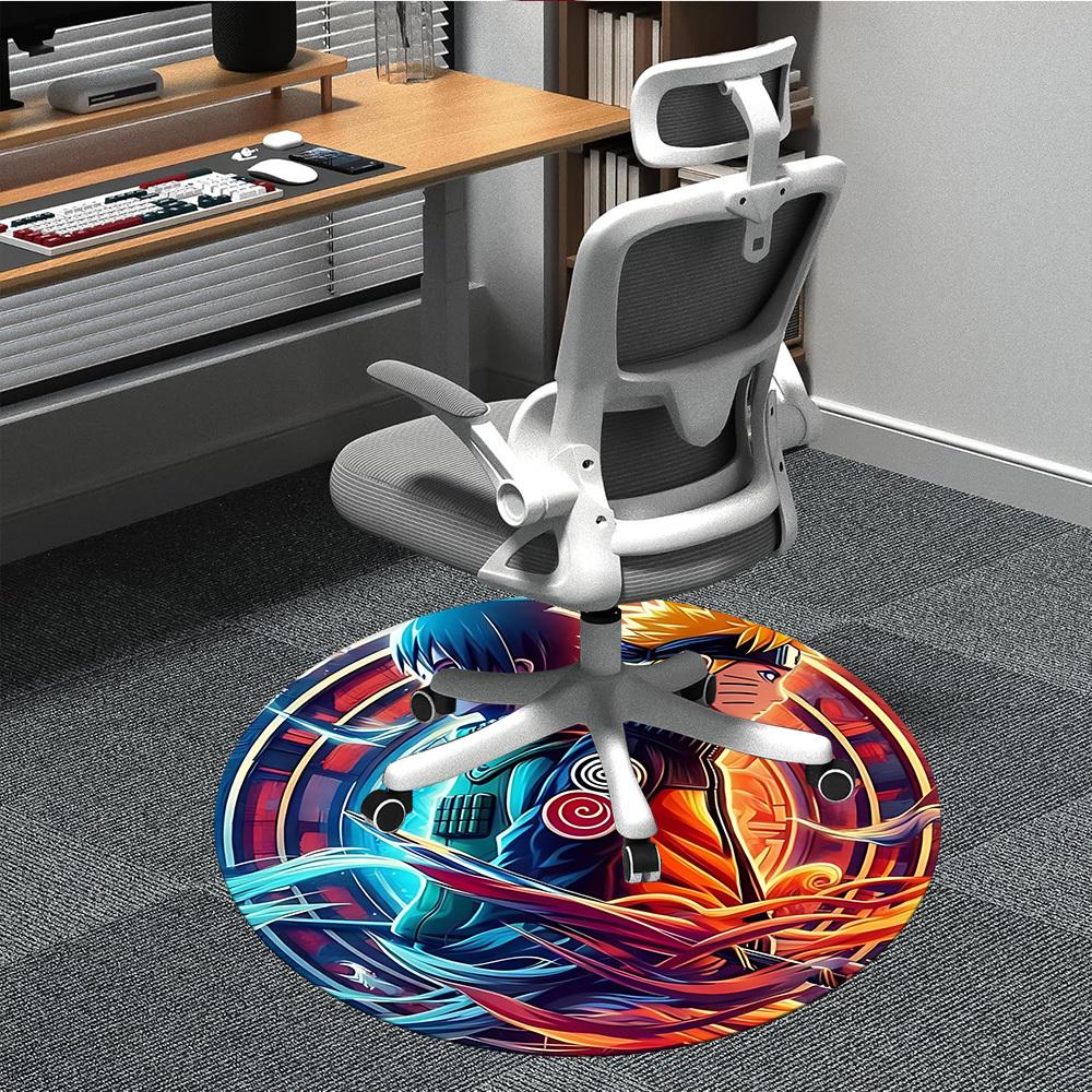 

1pc Naruto Sasuke Office Round Area Rug, Under Office Chairs Bedroom Living Room Home Decor, Room Deco, Available in Various Sizes113 80cm by 80cm