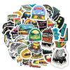 35pcs Vintage Camping Stickers Rustic Mountains Waterproof Graffiti PVC Sticker For Guitar Laptop Helmet Skateboard DIY Phone