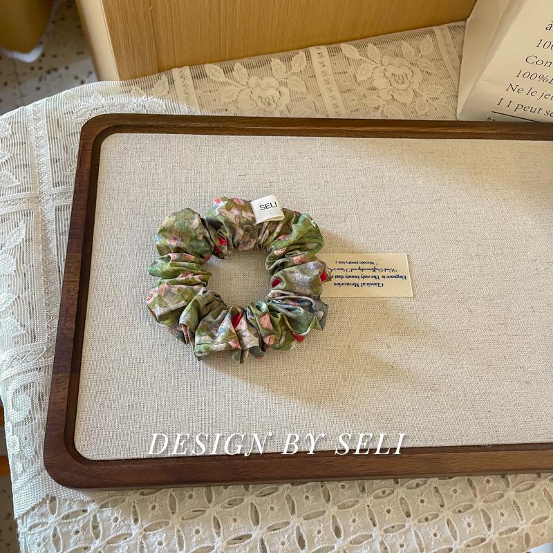 Wizard of Oz Oil Painting Style Handmade Scrunchie Floral Sweet Hair Accessories