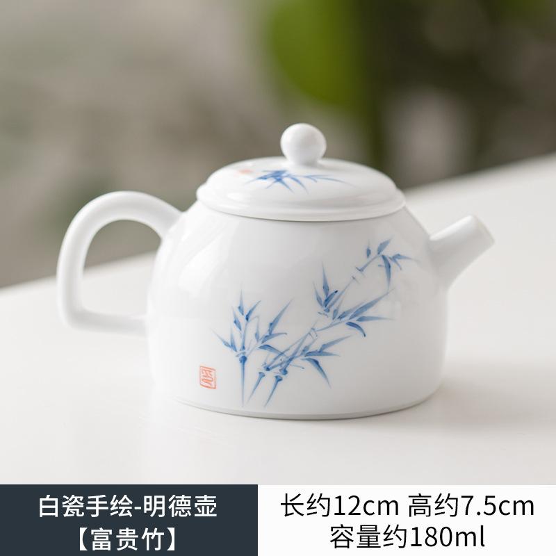 Ręcznie malowany Dehua Biała Porcelana Zestaw do Herbaty Kompletny Zestaw Taca do Herbaty Zestaw do Ceremonii Herbacianej Czajnik i Zestaw Filiżanek do Herbaty Przedmioty do Herbaty Kung Fu Rzemiosło