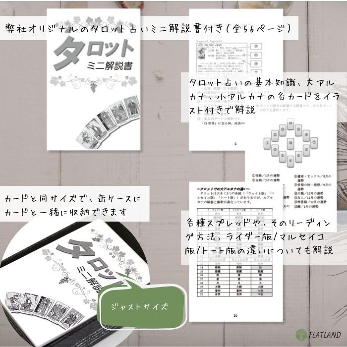 Aquarian Tarot In a Tarot Reading Japanese 78 Tarot Mini Tin Case Tin, Instructions, Instructions, Authentic, Cards, Size,