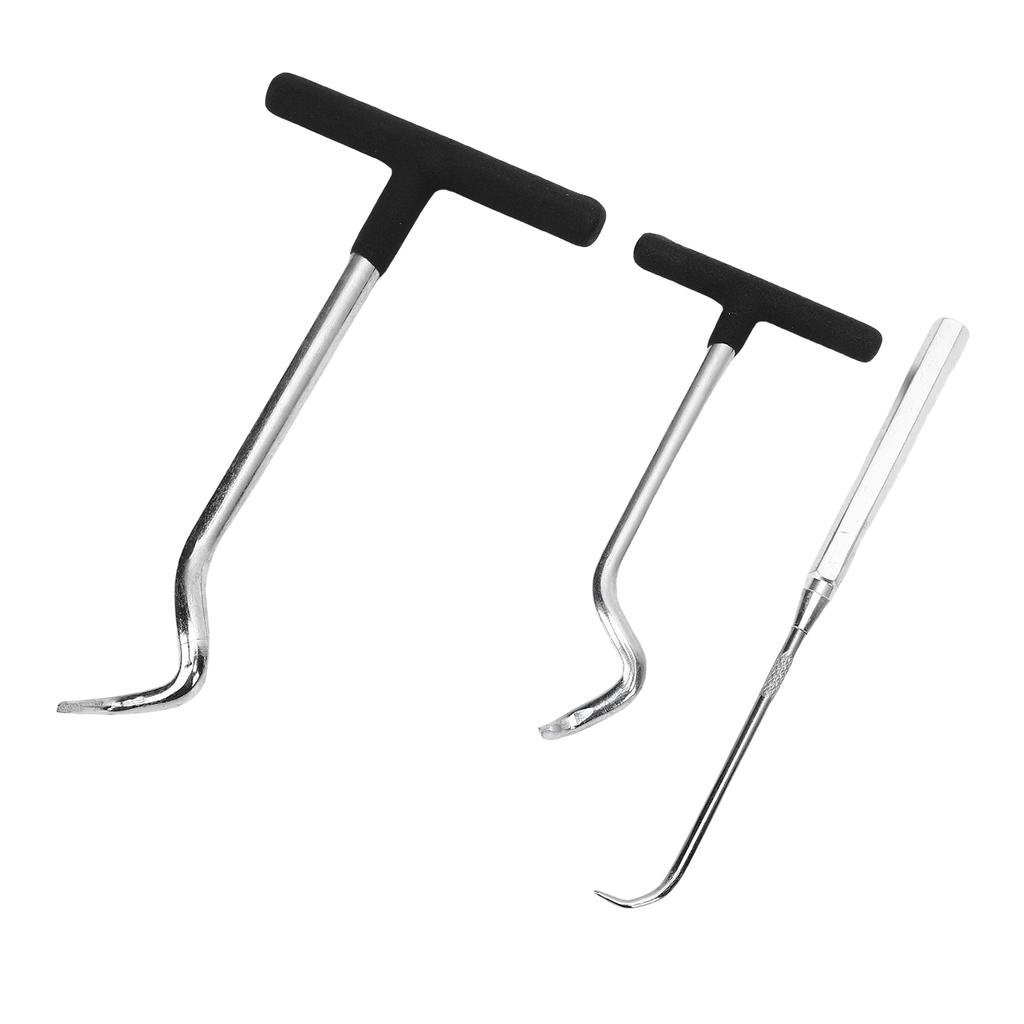 3 Pcs Heavy Duty O Ring Rubber Seal Puller Pick Tool Set Metal Universal Fit Oil Seal Puller for