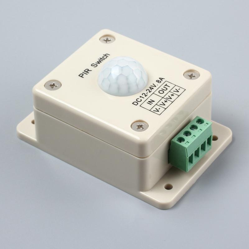 1Pcs Dc 12-24V Infrared Ir Body Photosensitive Control Detect On Off Switch Aisle Indoor Switch 8A Pir Motion Sensor Switch