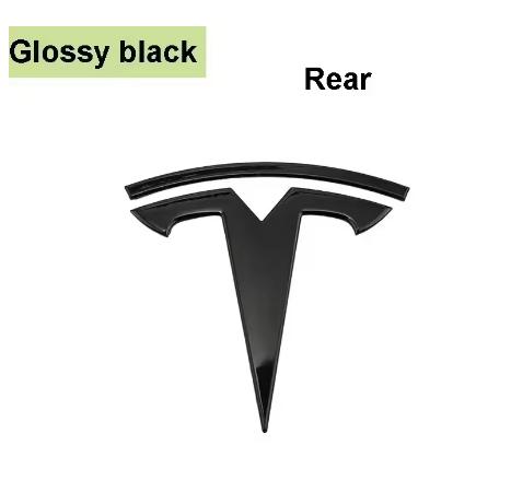 1 szt. ABS dla Tesla Model 3 Model Y Samochód Przednia Pokrywa Maski Logo Emblemat Naklejka Stylizacja Nadwozie Samochodu Tylna Klapa Bagażnika Odznaka Akcesoria