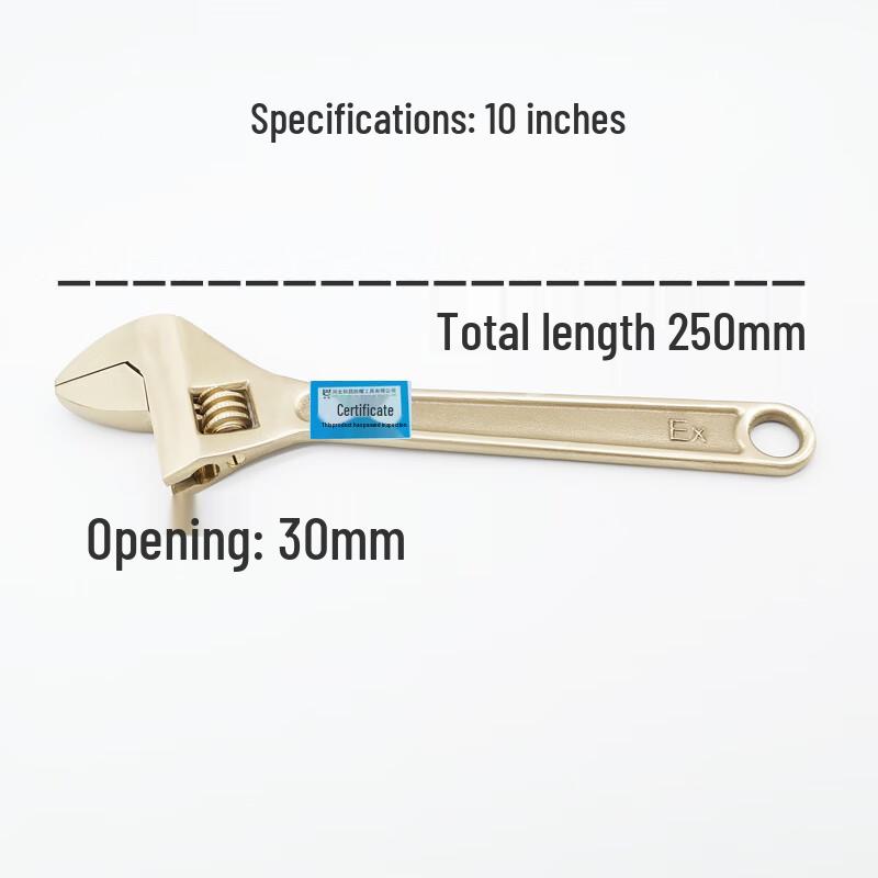Zhiling Explosion-Proof Aluminum Bronze Adjustable Wrench