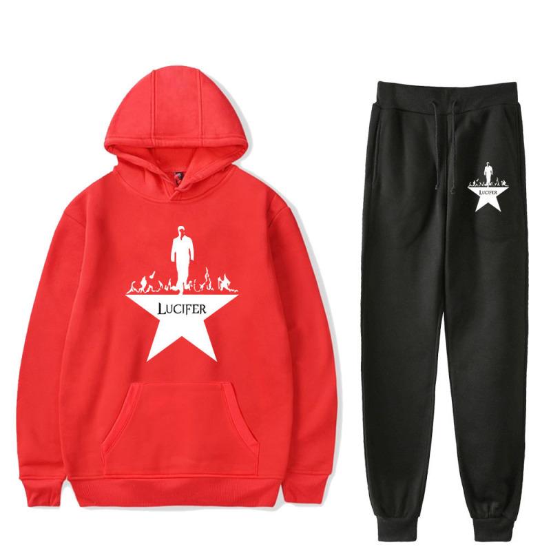 Lucifer Season 5 Printed Men Women Tracksuit Sets Casual Hoodie And Pants 2pcs Sets Oversized Sweatshirt Fashion Unisex Clothing