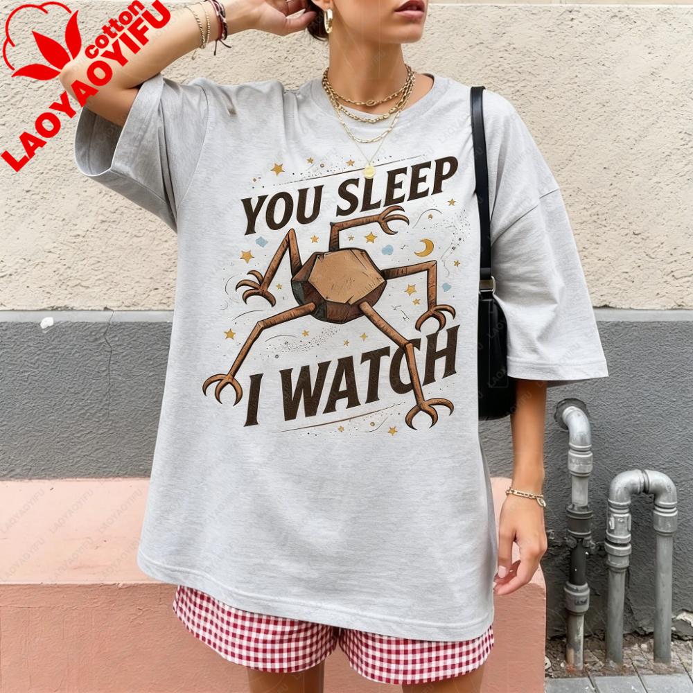 Stupisci Stupisci Stupisci Maglietta Tu Dormi Io Guardo T-shirt Divertente Lettore Sci-Fi Regalo Maglietta Ispirata a Rocky T-shirt Alieno Unisex Unisex Top in Cotone