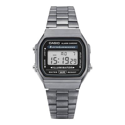 A168WGG-1ADF (A168WGG-1A) Digital Square Vintage Retro Unisex Metal Watch