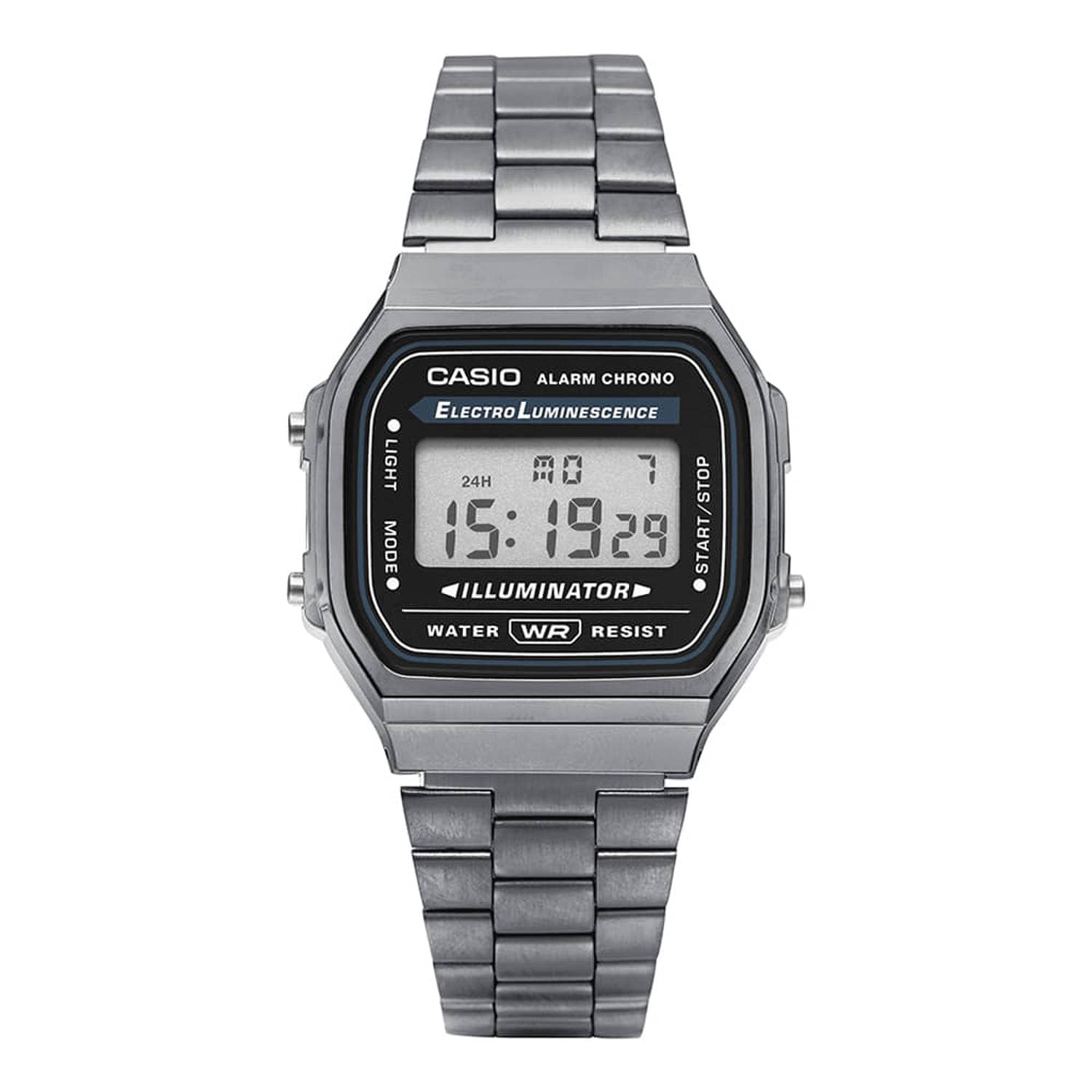 [Casio] A168WGG-1ADF (А168WGG-1А) Цифровые квадратные винтажные ретро-часы унисекс из металла