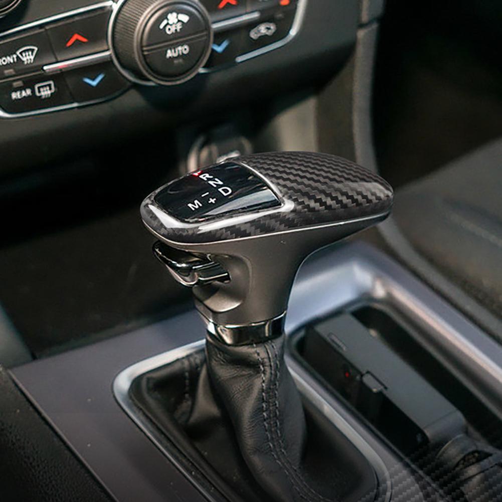 Car Gear Head Decorative Shell Cover Carbon Fiber Pattern For Dodge Challenger Charger SRT 2015 2016 2017 2018 2019 2020 2021