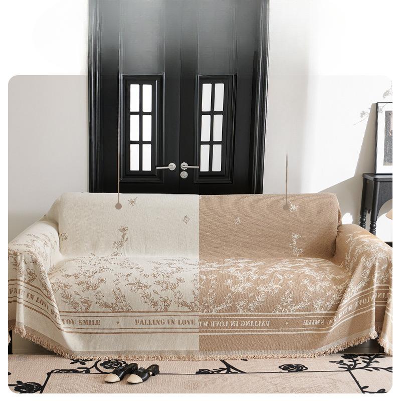 Nordic Chenille Sofa Towel Four Seasons Universal Non-Slip Anti-Scratching Sofa Cover Cloth Anti-Wrinkle Double-Sided Available Cover