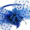 French Mesh Flower Headband Exquisite Feather Hairpiece Bride Headdress  Stage Performance