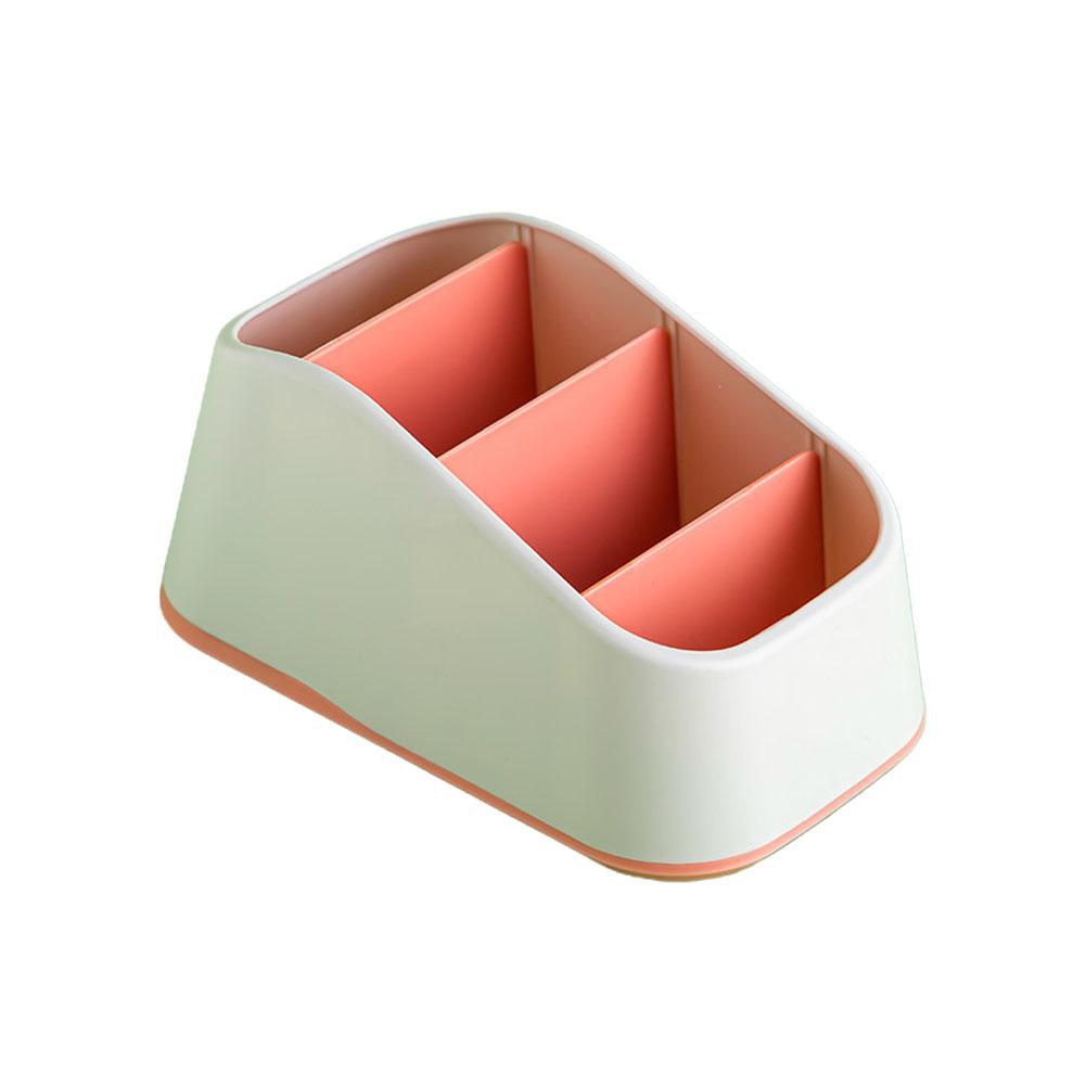 Remote Control Holder 4 Slot Desktop Storage Box Tv Remote Control Phone Trapezoidal Basket Stationery Organizer Case Home Hotel