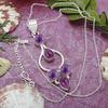 Amethyst Gemstone Necklace, Handmade Jewelry, Designer Pendant, Gift For Her, Handmade Jewelry. 925 Sterling Silver