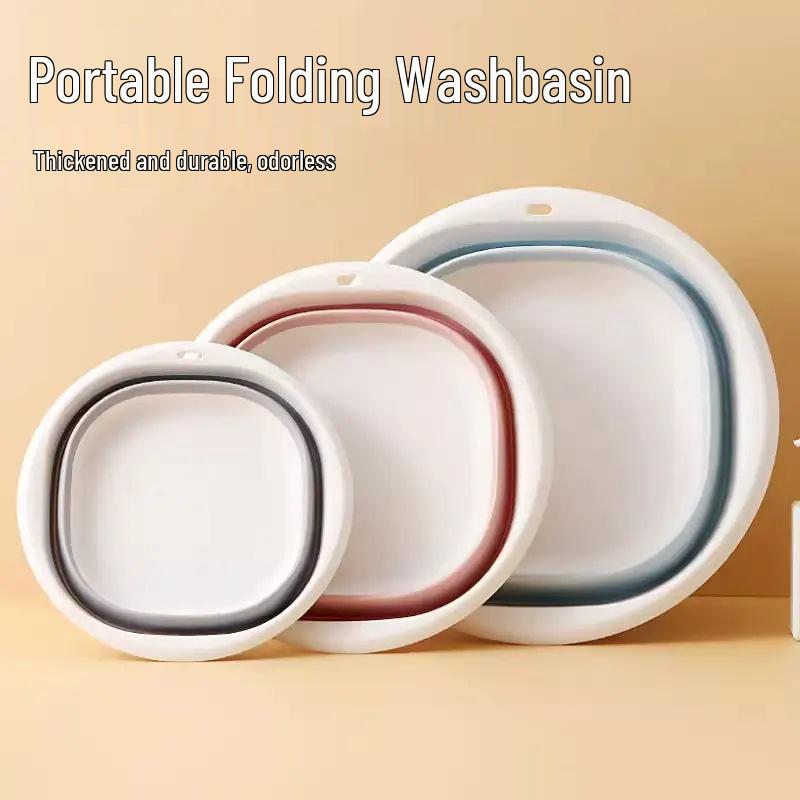 Portable Rectangular Foldable Washbasin for Dorm, Baby, Travel & Household Use