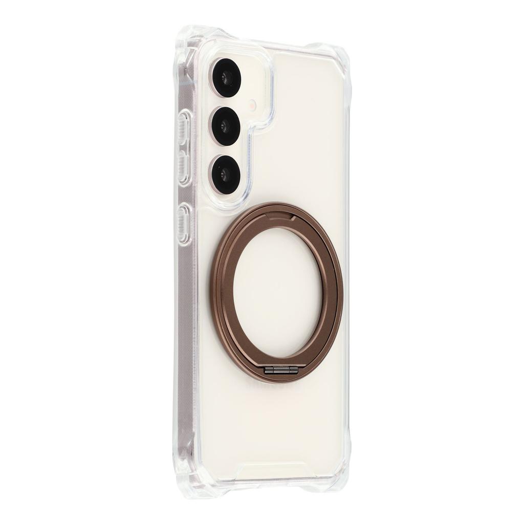 For Samsung Galaxy S25/S24 Magnetic Case Ring Kickstand TPU+PC Phone Cover