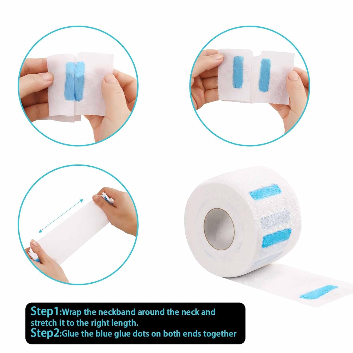 

Рулон бумаги одноразовый парикмахерский воротник шеи, покрывающий салон для стрижки волос 1-Pack