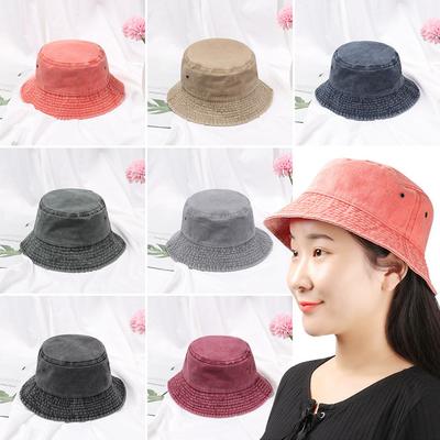 Fashion Outdoor Sunscreen Casual Cotton Bucket Hat Fisherman Cap Foldable Sun Hat