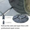 Car Tyre Repair Nails Kit, Easy Operation, High-Quality Rubber, Hard & Wear-Resistant, Emergency Tire Puncture Fix Tools