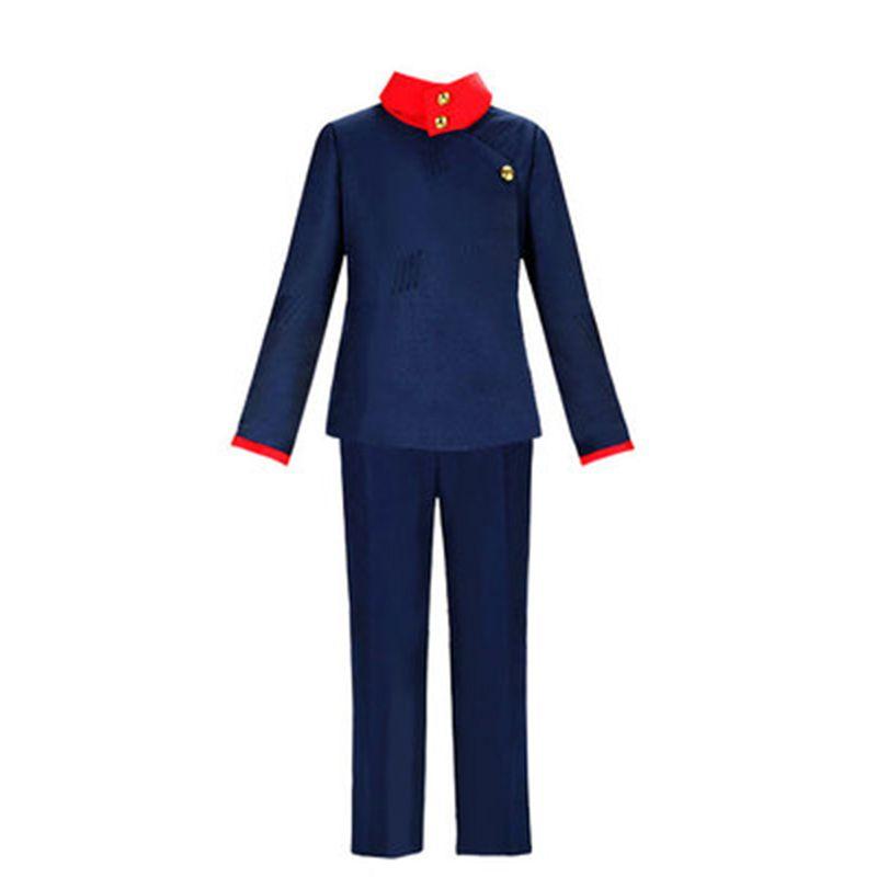 

Kaisen Jujutsu Юдзи Итадори Костюм для косплея Мужской Женский Наряды Парик Хэллоуин Suit(Coat + Trousers),L