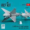 Reskit Acrid Infrared Guided Missile 2pcs Plastic Model Parts 1/48 R-40TD AA-6 Air-to-Air (for MiG-25PD/PDS) RSK48-0527 (Airplane)