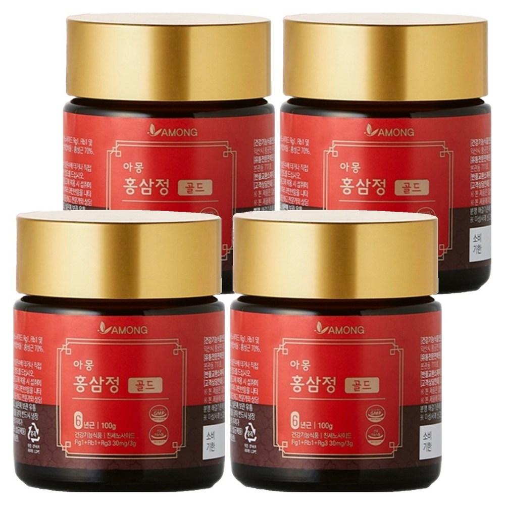 Amon Red Ginseng Extract Gold 100g 4 Pcs