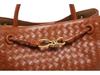 B's Retro Woven Women's Shoulder Tote Bag with Metal Rope Buckle – Large Capacity
