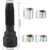 5-teiliges Zündkerzengewinde-Reparaturset, Zündkerzenhalter mit Gewinde und 4 Zündkerzeneinsätzen zur Reparatur von 14-mm-Zündkerzen