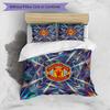 Set Lenzuola Stampato Manchester United 3 Pezzi Morbido Delicato sulla Pelle Lavabile Copripiumino e Federe Set Tutte le Stagioni Camera da Letto