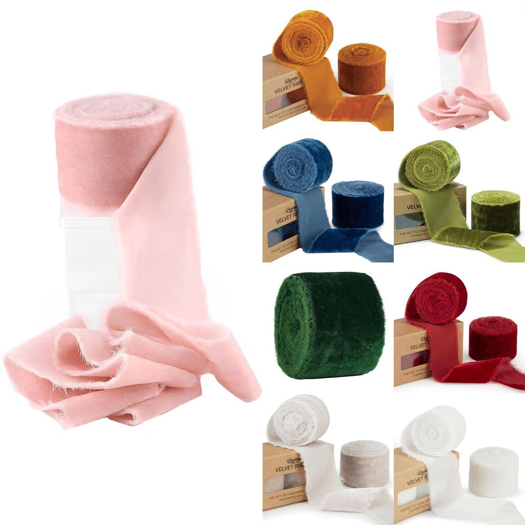 Sametová stuha Vintage stuha vhodná na vánoční stromeček Domácí dekorace věnec Řemeslné šperky Dárkové balení 3ks