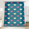 Einzelnes Panel Dunkelgrüner Polka-Dot-Liebes-Gaze-Vorhang Romantisch Festlich Universell Schlafzimmer Wohnzimmer Polyester Ideal Für Groß