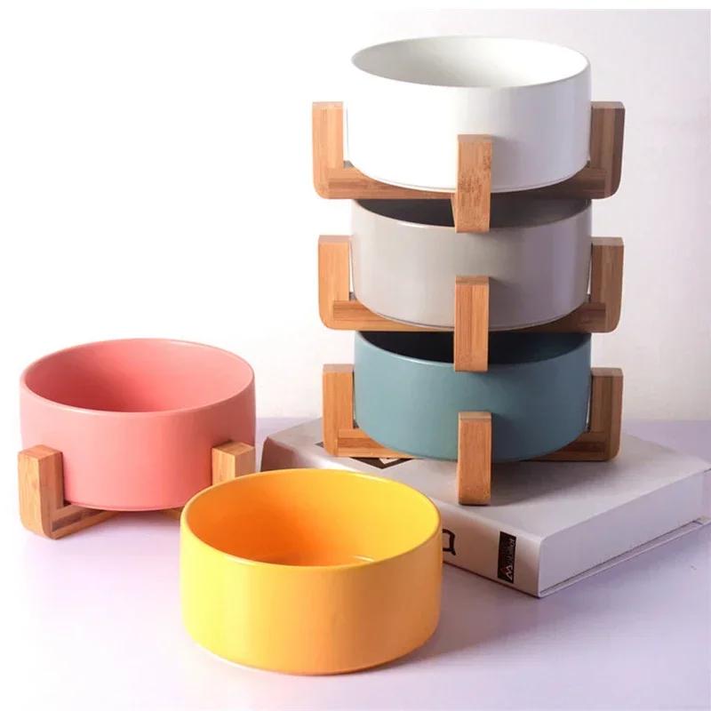 B7 Self-Assembly Ceramic Double Cat Bowl Dog Bowl 111ML Pet Feeding Water Bowl Cat Puppy Feeder Product SuppliesFood Water Bowls