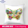 Butterfly Cushion Cover Sofa Chair Animal Flower Pillow Case Home Decor Painted Hugging