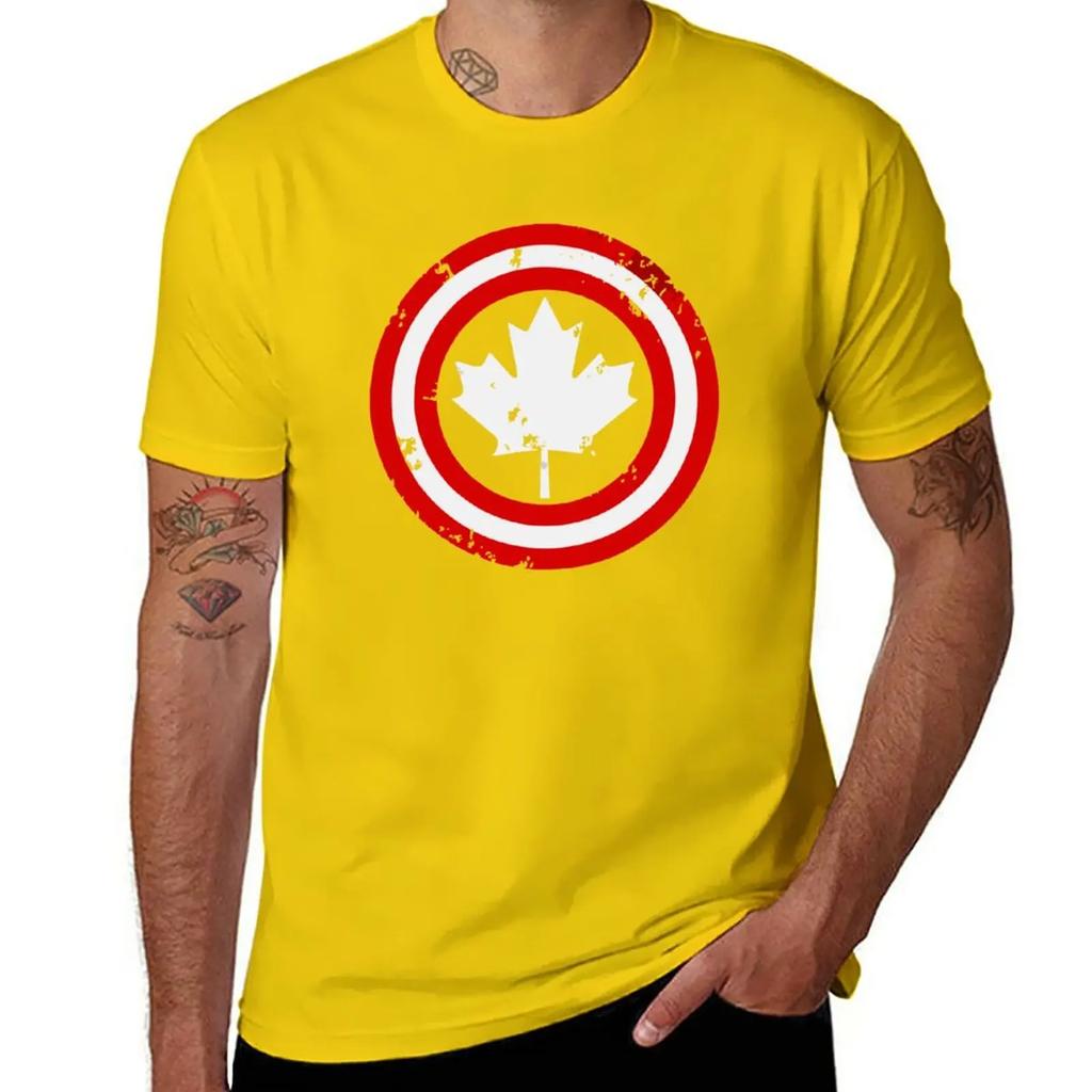 captain canada T-Shirt vintage plus sizes anime clothes blacks slim fit t shirts for men