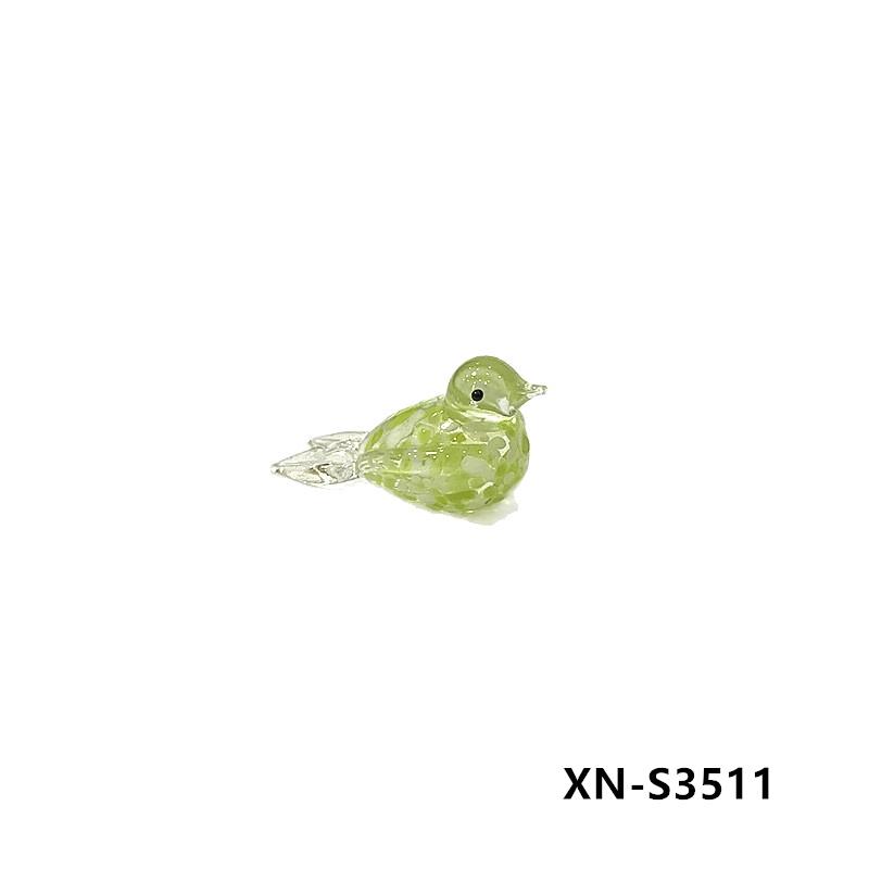 Handgefertigte Mini-Glasvogel-Figur Bunt Niedlich Kleines Tier-Ornament Innenbereich Zuhause Schreibtisch Feengarten Bonsai-Pflanzgefäß Dekorationszubehör