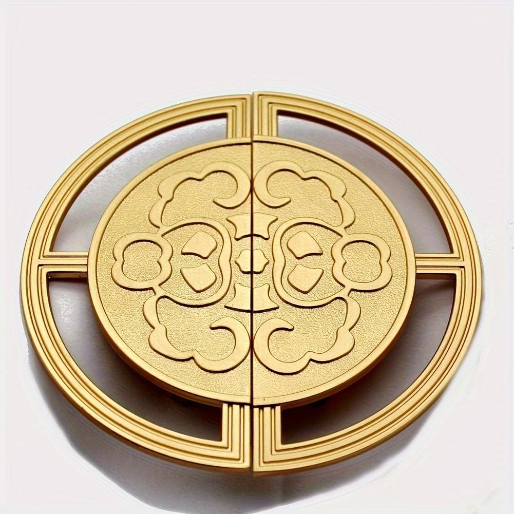 1 Paar goldfarbene Griffe aus Zinklegierung im Vintage-Stil, runde Vintage-Griffe für Schranktüren und Schubladen