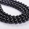Natural Black Agate Beads for DIY Bracelet Jewelry - Round Spacer Beads