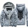 Herre hettegenser Vinter Varm Fleece Glidelås Genser Jakke Outwear Frakk Topper Bluser
